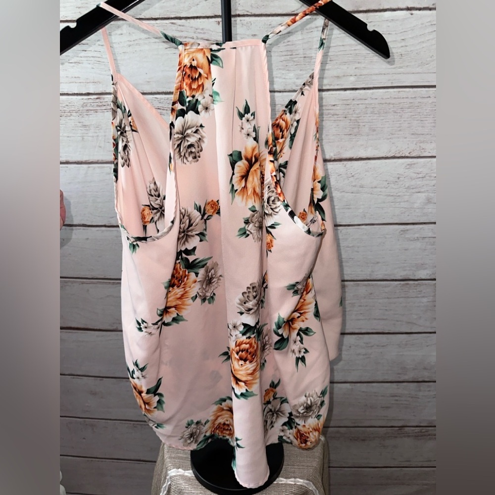 SHEIN Curve Floral Draped Sleeveless Top 3XL,Summer Tops,Spaghetti Straps, Cute - Picture 2 of 3
